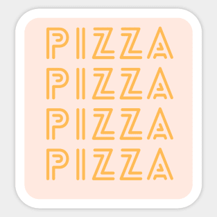 Pizza Text Design in Yellow Sticker